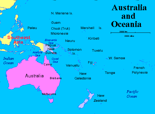 oceania map